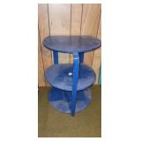 Blue wooden stand