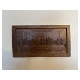 Wooden last supper art