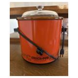 Vintage orange crock pot