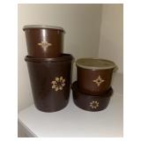 Vintage Brown Tupperware