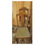 Wooden padded chairs