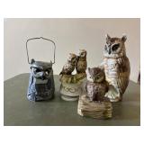 Ceramic owl decor,  music owl, misc