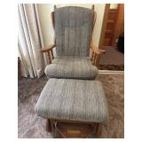Glider with ottoman