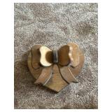 Vintage wooden bow hanger