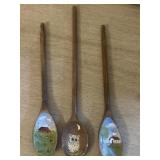 Vintage hand painted wooden spoons