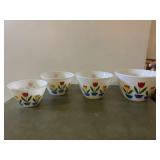 Fire King Tulip nesting bowls