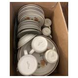 MCM stoneware plates, bowls, mugs