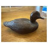 Carved wood duck