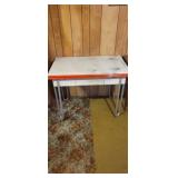 Vintage porcelain-enameled top table