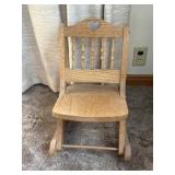Wooden childï¿½s rocking chair