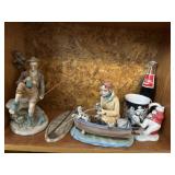 Fishing decor and Coca-Cola memorabilia