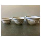 Longaberger nesting mixing bowls