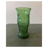MCM emerald glass vase