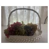 Wicker Fruit Basket and Artificial Fruit