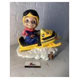 Ceramic Snowmobile Figure