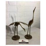 Brass Crane / Heron Statues