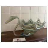 Vintage Blown Glass Swan