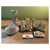 Japan marked white floral decor