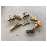 Train Cufflinks and Tie Pins