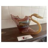 Vintage Blown Glass Swan