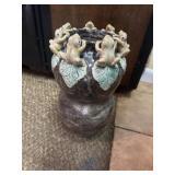 MCM ceramic frog vase