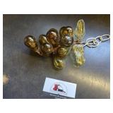 Light amber glass grape cluster