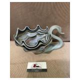 Blown glass swan dish