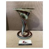 Blown glass multi colored vase