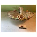 Ceramic basket marked Italy