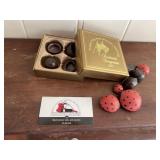 Fake chocolate and lady bugs