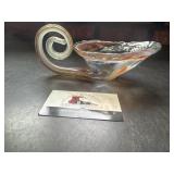 Hand blown glass cornucopia
