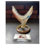 Hand blown glass vase