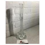 MCM Clear Glass Handblown Vase