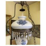Vintage hurricane swag hanging light fixture