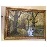 Vintage framed art marked N.B. 1933