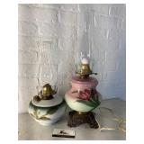 Painted Oil Lamps