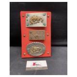 Vintage western belt buckle set