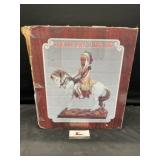 Sacred pipe Indian on white horse