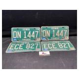 Vintage license plates