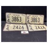 Vintage license plates
