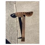 Metal implement seat