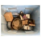 Tote of misc car parts