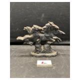 Cast iron horse door stop