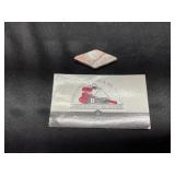 Red Line Marble Bead