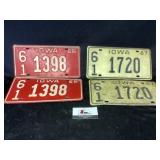Vintage license plates