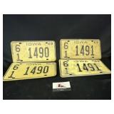 Vintage license plates