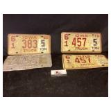 Vintage license plates