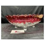 Cranberry Glass Bowl