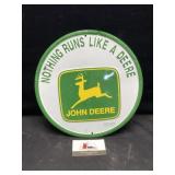 Metal John Deere sign  12 in