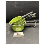 Green enamel pan set